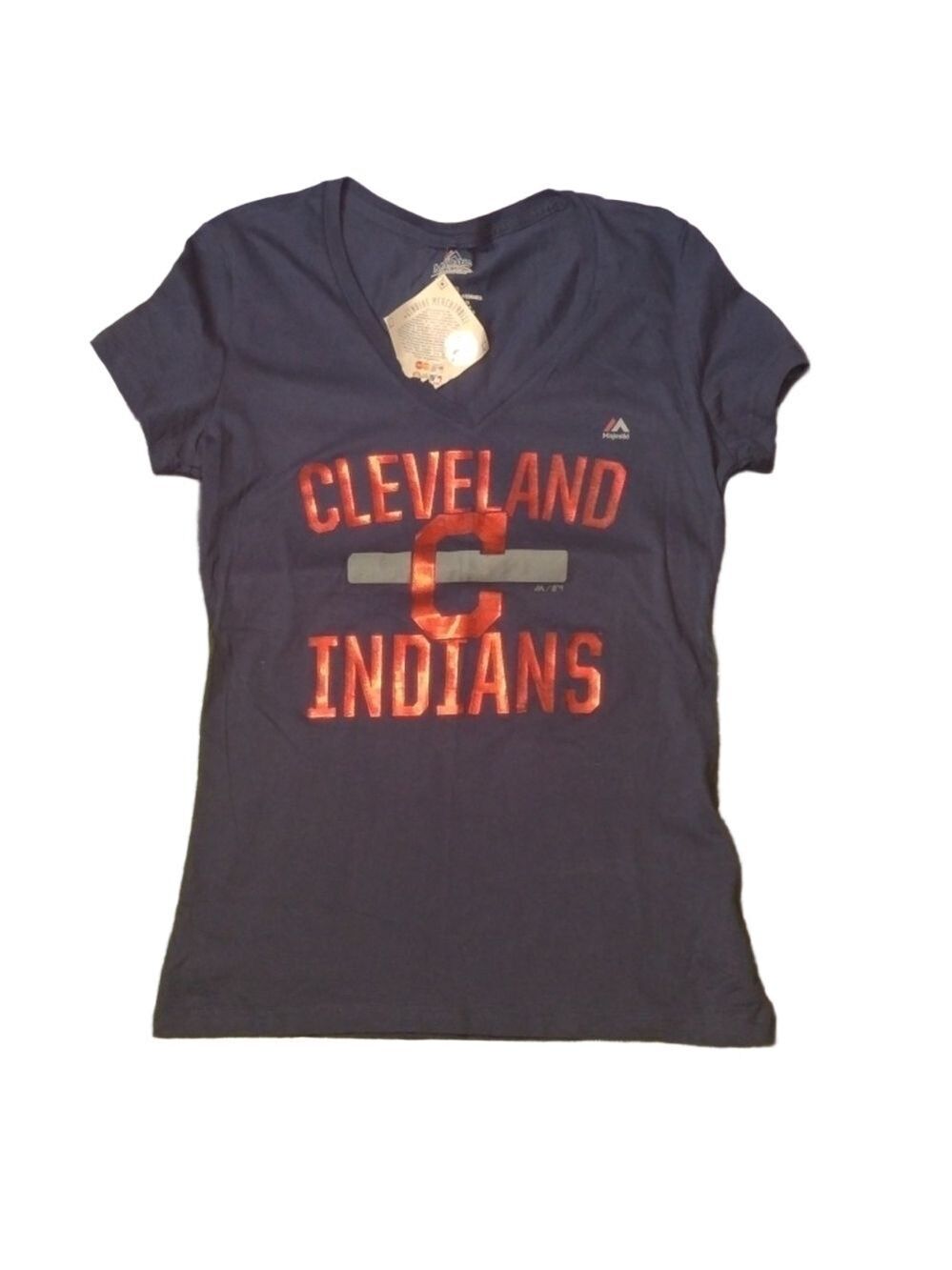 MAJESTIC - Cleveland Indians shirt blue red size small